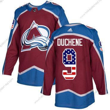 Adidas Mládež Colorado Avalanche #9 Matt Duchene Domácí Červené Autentické USA Flag Sešitý NHL Dres