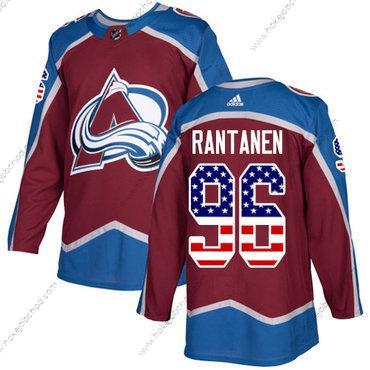 Adidas Mládež Colorado Avalanche #96 Mikko Rantanen Domácí Červené Autentické USA Flag Sešitý NHL Dres