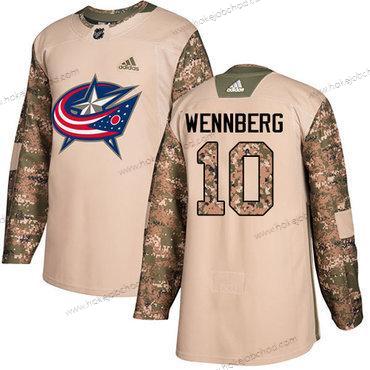 Adidas Mládež Columbus Blue Jackets #10 Alexander Wennberg Camo Autentické 2017 Veterans Day Sešitý NHL Dres