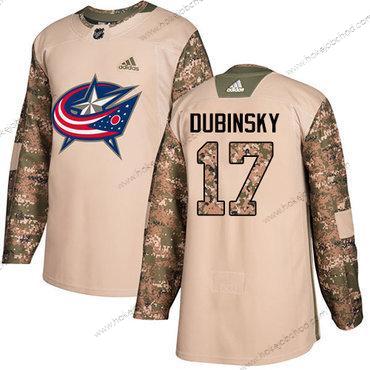 Adidas Mládež Columbus Blue Jackets #17 Brandon Dubinsky Camo Autentické 2017 Veterans Day Sešitý NHL Dres