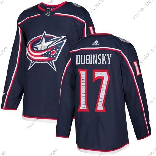 Adidas Mládež Columbus Blue Jackets #17 Brandon Dubinsky Námořnictvo Modrý Domácí Autentické Sešitý NHL Dres