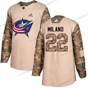 Adidas Mládež Columbus Blue Jackets #22 Sonny Milano Camo Autentické 2017 Veterans Day Sešitý NHL Dres