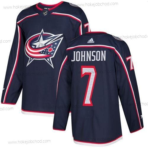 Adidas Mládež Columbus Blue Jackets #7 Jack Johnson Námořnictvo Modrý Domácí Autentické Sešitý NHL Dres