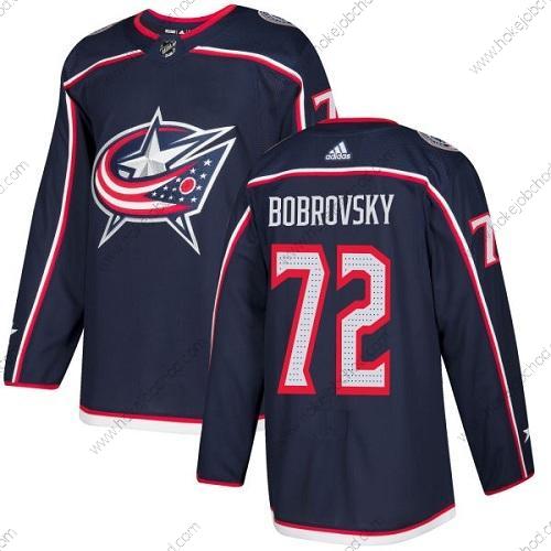 Adidas Mládež Columbus Blue Jackets #72 Sergei Bobrovsky Námořnictvo Modrý Domácí Autentické Sešitý NHL Dres