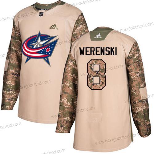 Adidas Mládež Columbus Blue Jackets #8 Zach Werenski Camo Autentické 2017 Veterans Day Sešitý NHL Dres