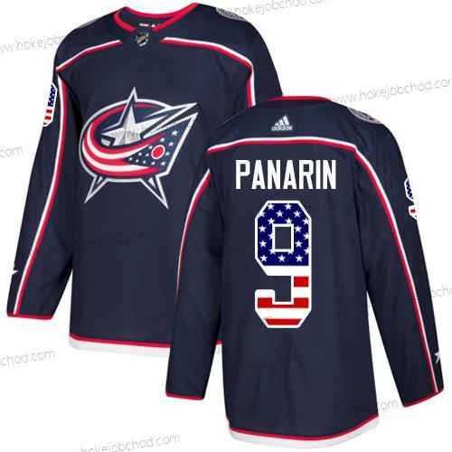 Adidas Mládež Columbus Blue Jackets #9 Artemi Panarin Námořnictvo Modrý Domácí Autentické USA Flag Sešitý NHL Dres