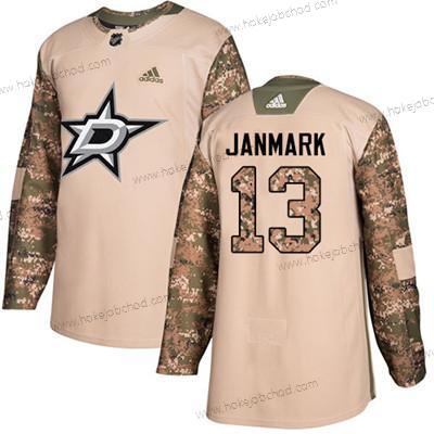 Adidas Mládež Dallas Stars #13 Mattias Janmark Camo Autentické 2017 Veterans Day Sešitý NHL Dres