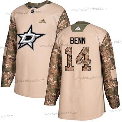 Adidas Mládež Dallas Stars #14 Jamie Benn Camo Autentické 2017 Veterans Day Sešitý NHL Dres