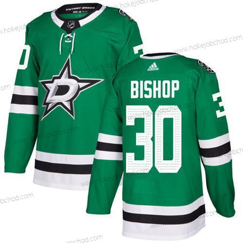 Adidas Mládež Dallas Stars #30 Ben Bishop Zelená Domácí Autentické Sešitý NHL Dres