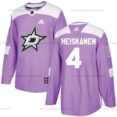 Adidas Mládež Dallas Stars #4 Miro Heiskanen Nachový Autentické Bojuje proti rakovině Sešitý NHL Dres