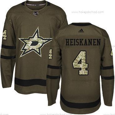 Adidas Mládež Dallas Stars #4 Miro Heiskanen Zelená Salute to Service Sešitý NHL Dres