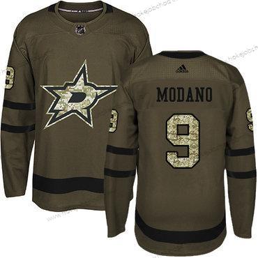 Adidas Mládež Dallas Stars #9 Mike Modano Zelená Salute to Service Sešitý NHL Dres