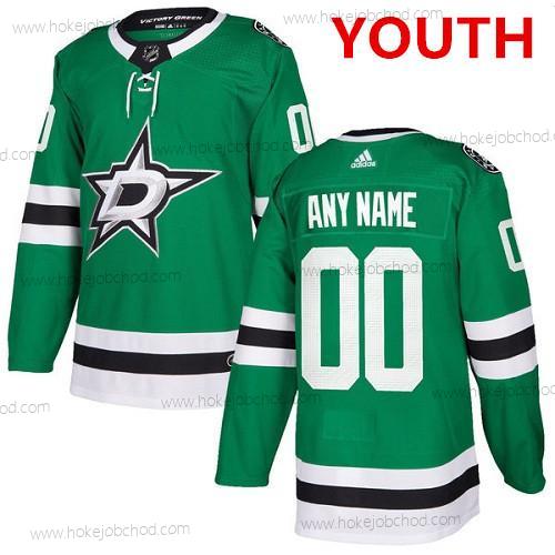 Adidas Mládež Dallas Stars Přizpůsobené Autentické Zelená Domácí NHL Dres