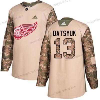 Adidas Mládež Detroit Red Wings #13 Pavel Datsyuk Camo Autentické 2017 Veterans Day Sešitý NHL Dres