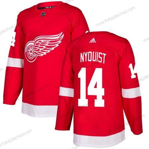 Adidas Mládež Detroit Red Wings #14 Gustav Nyquist Červené Domácí Autentické Sešitý NHL Dres