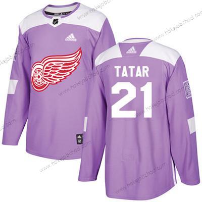 Adidas Mládež Detroit Red Wings #21 Tomas Tatar Nachový Autentické Bojuje proti rakovině Sešitý NHL Dres