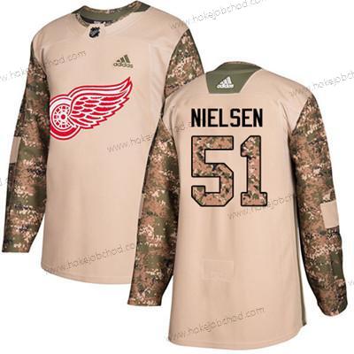 Adidas Mládež Detroit Red Wings #51 Frans Nielsen Camo Autentické 2017 Veterans Day Sešitý NHL Dres