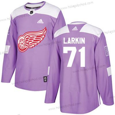 Adidas Mládež Detroit Red Wings #71 Dylan Larkin Nachový Autentické Bojuje proti rakovině Sešitý NHL Dres