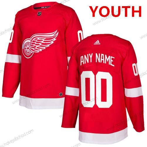 Adidas Mládež Detroit Red Wings Přizpůsobené Autentické Červené Domácí NHL Dres