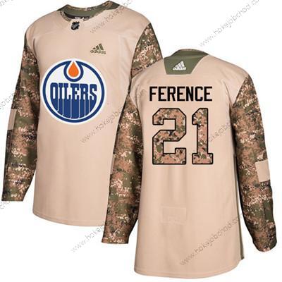 Adidas Mládež Edmonton Oilers #21 Andrew Ference Camo Autentické 2017 Veterans Day Sešitý NHL Dres