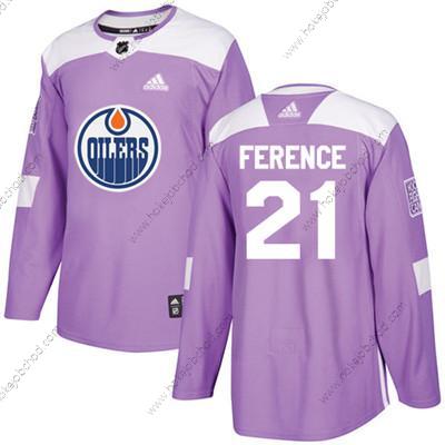 Adidas Mládež Edmonton Oilers #21 Andrew Ference Nachový Autentické Bojuje proti rakovině Sešitý NHL Dres