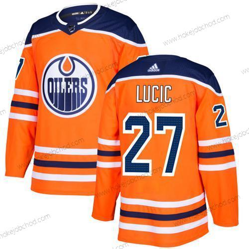 Adidas Mládež Edmonton Oilers #27 Milan Lucic Oranžová Domácí Autentické Sešitý NHL Dres