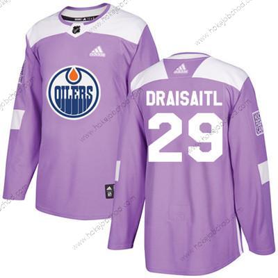 Adidas Mládež Edmonton Oilers #29 Leon Draisaitl Nachový Autentické Bojuje proti rakovině Sešitý NHL Dres