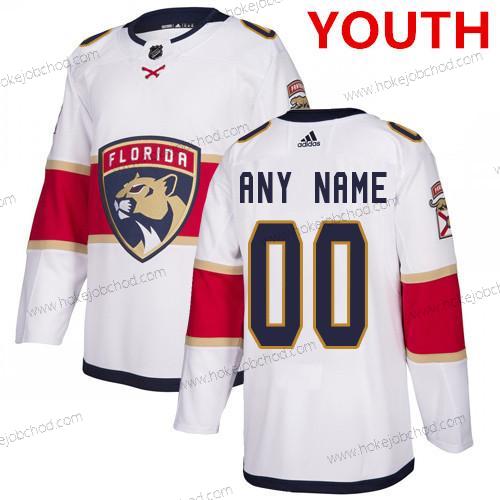 Adidas Mládež Florida Panthers Přizpůsobené NHL Autentické Bílý Dres