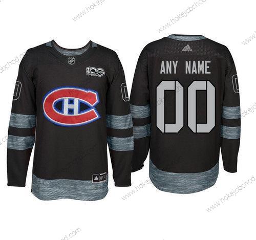 Adidas Montreal Canadiens Přizpůsobené Černá 1917-2017 100th Výročí Sešitý NHL Dres