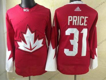 Adidas Muž 2016 IIHF Tým Kanady #31 Carey Price Červené Hokejový Sešitý Dres