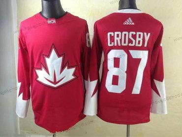 Adidas Muž 2016 IIHF Tým Kanady #87 Sidney Crosby Červené Hokejový Sešitý Dres