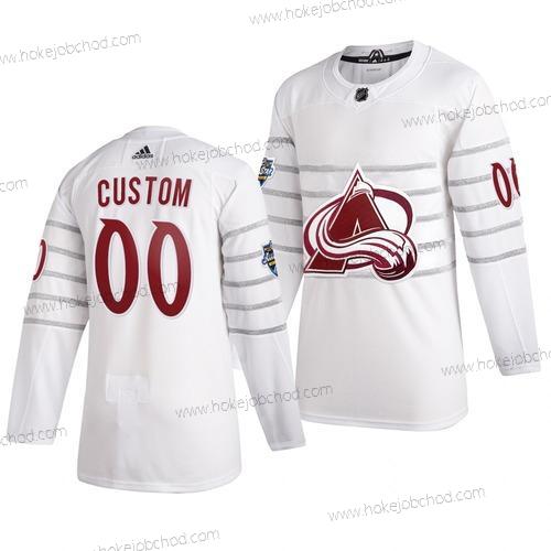 Adidas Muž 2020 NHL All-Star Game Přizpůsobené Colorado Avalanche Autentické Bílý Dres