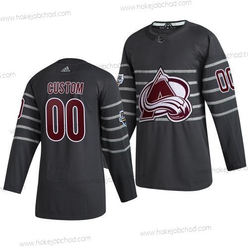 Adidas Muž 2020 NHL All-Star Game Přizpůsobené Colorado Avalanche Autentické Šedá Dres