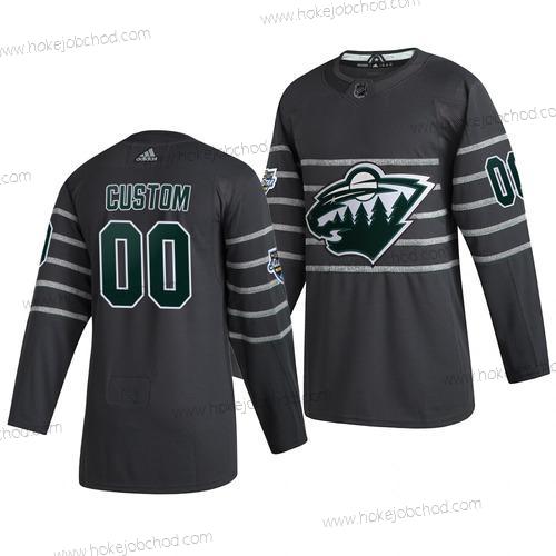 Adidas Muž 2020 NHL All-Star Game Přizpůsobené Minnesota Wild Autentické Šedá Dres