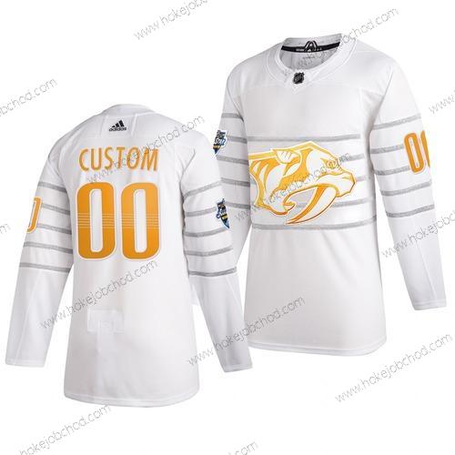 Adidas Muž 2020 NHL All-Star Game Přizpůsobené Nashville Predators Autentické Bílý Dres