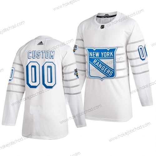 Adidas Muž 2020 NHL All-Star Game Přizpůsobené New York Rangers Autentické Bílý Dres