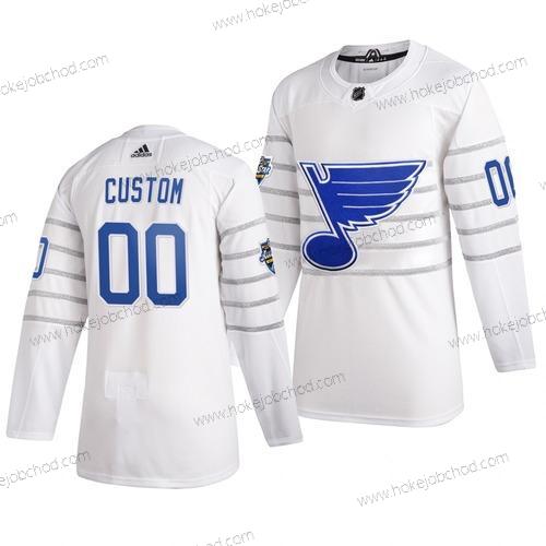 Adidas Muž 2020 NHL All-Star Game Přizpůsobené St. Louis Blues Autentické Bílý Dres