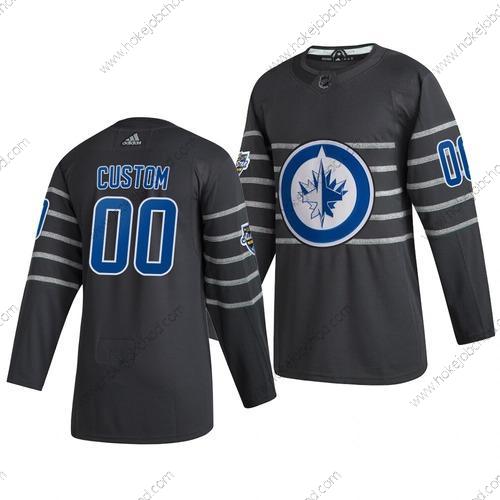 Adidas Muž 2020 NHL All-Star Game Přizpůsobené Winnipeg Jets Autentické Šedá Dres