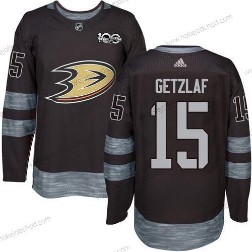 Adidas Muž Anaheim Ducks #15 Ryan Getzlaf Černá 1917-2017 100th Výročí Sešitý NHL Dres