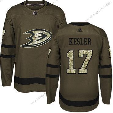 Adidas Muž Anaheim Ducks #17 Ryan Kesler Zelená Salute to Service Sešitý NHL Dres