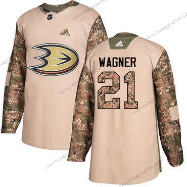 Adidas Muž Anaheim Ducks #21 Chris Wagner Camo Autentické 2017 Veterans Day Sešitý NHL Dres