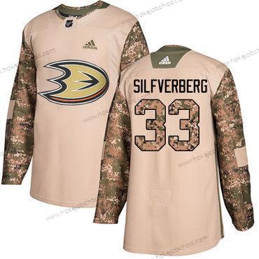 Adidas Muž Anaheim Ducks #33 Jakob Silfverberg Camo Autentické 2017 Veterans Day Sešitý NHL Dres