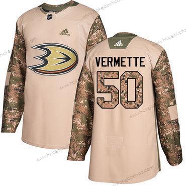 Adidas Muž Anaheim Ducks #50 Antoine Vermette Camo Autentické 2017 Veterans Day Sešitý NHL Dres