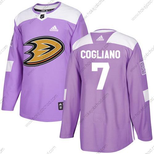 Adidas Muž Anaheim Ducks #7 Andrew Cogliano Nachový Autentické Bojuje proti rakovině Sešitý NHL Dres