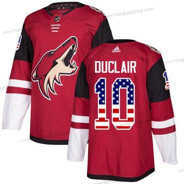 Adidas Muž Arizona Coyotes #10 Anthony Duclair Červené Domácí Autentické USA Flag Sešitý NHL Dres