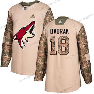 Adidas Muž Arizona Coyotes #18 Christian Dvorak Camo Autentické 2017 Veterans Day Sešitý NHL Dres