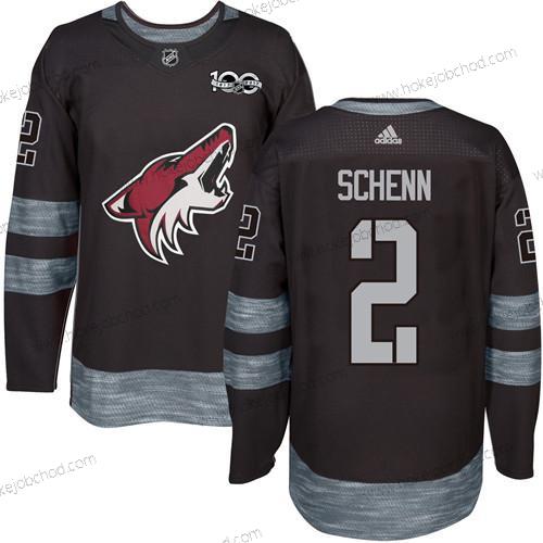 Adidas Muž Arizona Coyotes #2 Luke Schenn Černá 1917-2017 100th Výročí Sešitý NHL Dres