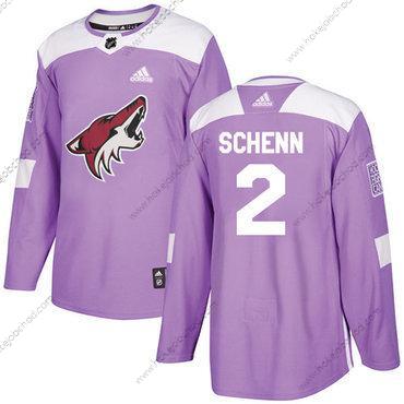 Adidas Muž Arizona Coyotes #2 Luke Schenn Nachový Autentické Bojuje proti rakovině Sešitý NHL Dres