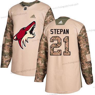 Adidas Muž Arizona Coyotes #21 Derek Stepan Camo Autentické 2017 Veterans Day Sešitý NHL Dres