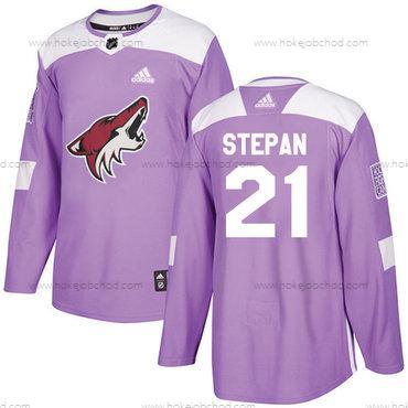 Adidas Muž Arizona Coyotes #21 Derek Stepan Nachový Autentické Bojuje proti rakovině Sešitý NHL Dres